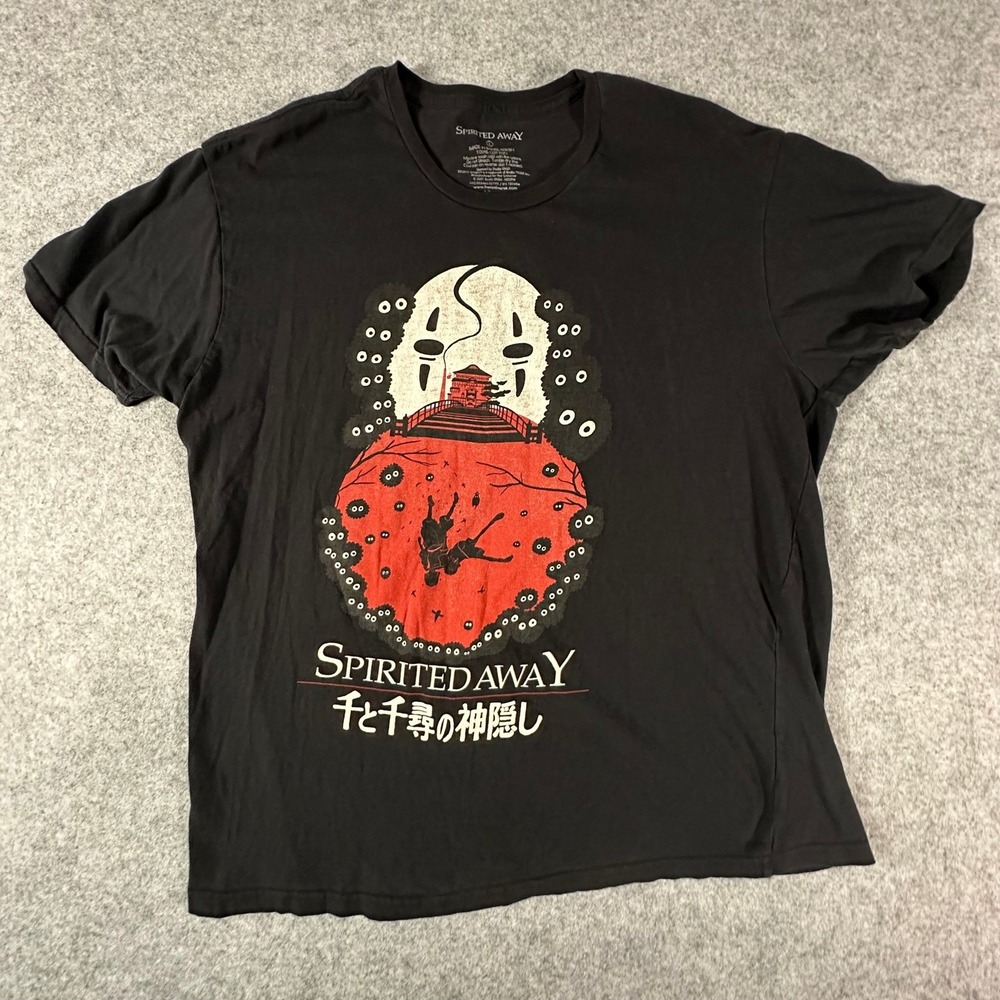 Her Universe Spirited Away T-Shirt Mens Large Black No Face Graphic